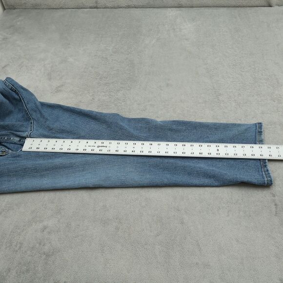 Wrangler Jeans Mens Size 42x30 Blue Regular Straight Flex Denim Pants Stretch - Picture 15 of 15